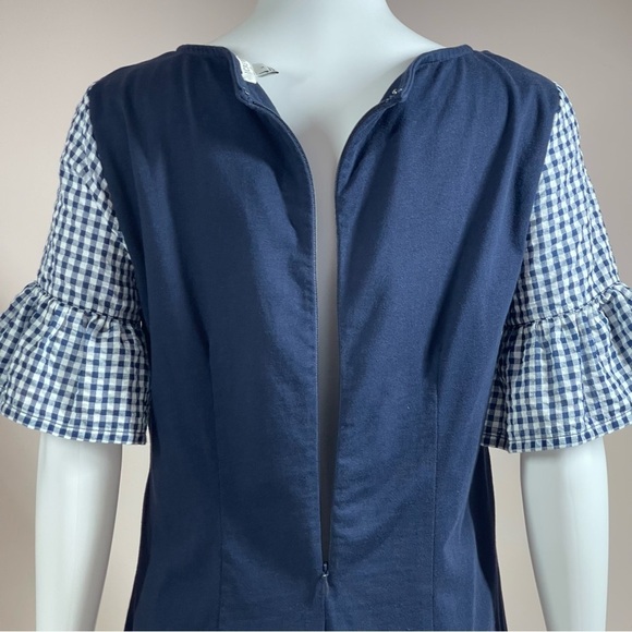J. Crew Women’s Gingham Print Bell Sleeve Dress size Small - Picture 13 of 14